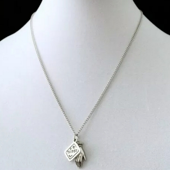 Tarot Card Necklace Charms Hand Fortune Teller - Picture 2 of 4